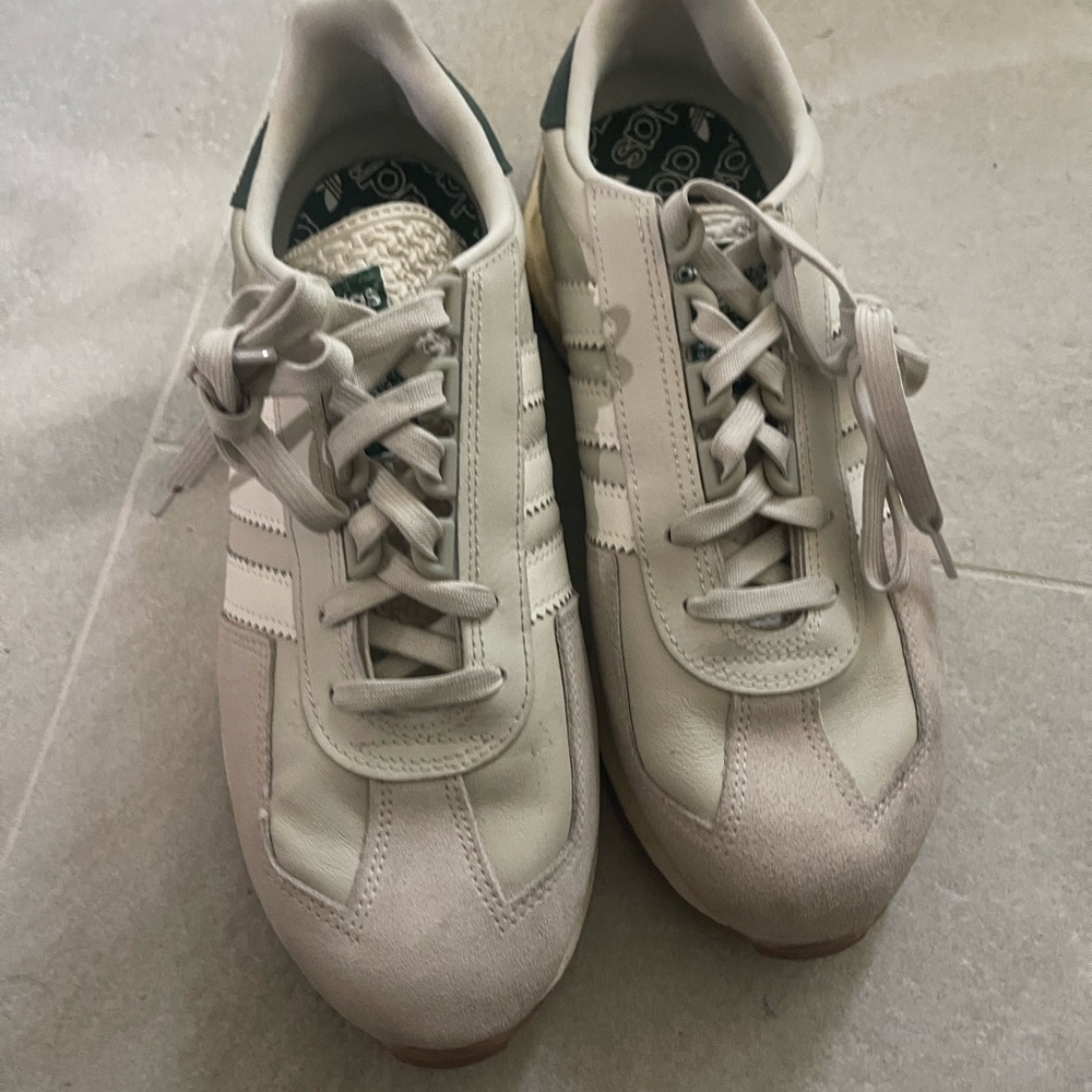 Adidas Cream and White Casual Sneakers